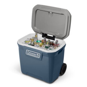 Coleman 316 Series 60QT Hard Chest Wheeled Cooler, Lakeside Blue - Coleman 316 Series 60QT Hard Chest Wheeled Cooler, Lakeside Blue