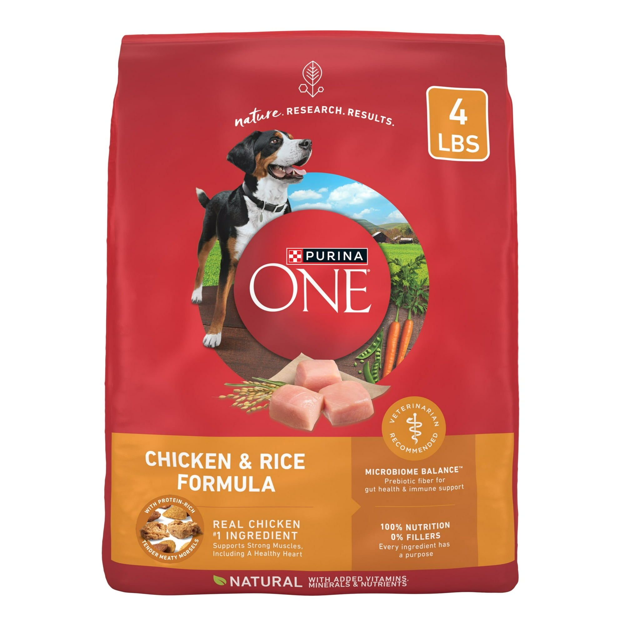 Purina One Dry Dog Food for Adult Dogs High Protein, Real Chicken & Rice, 4 lb Bag - Purina One Dry Dog Food for Adult Dogs High Protein, Real Chicken & Rice, 4 lb Bag