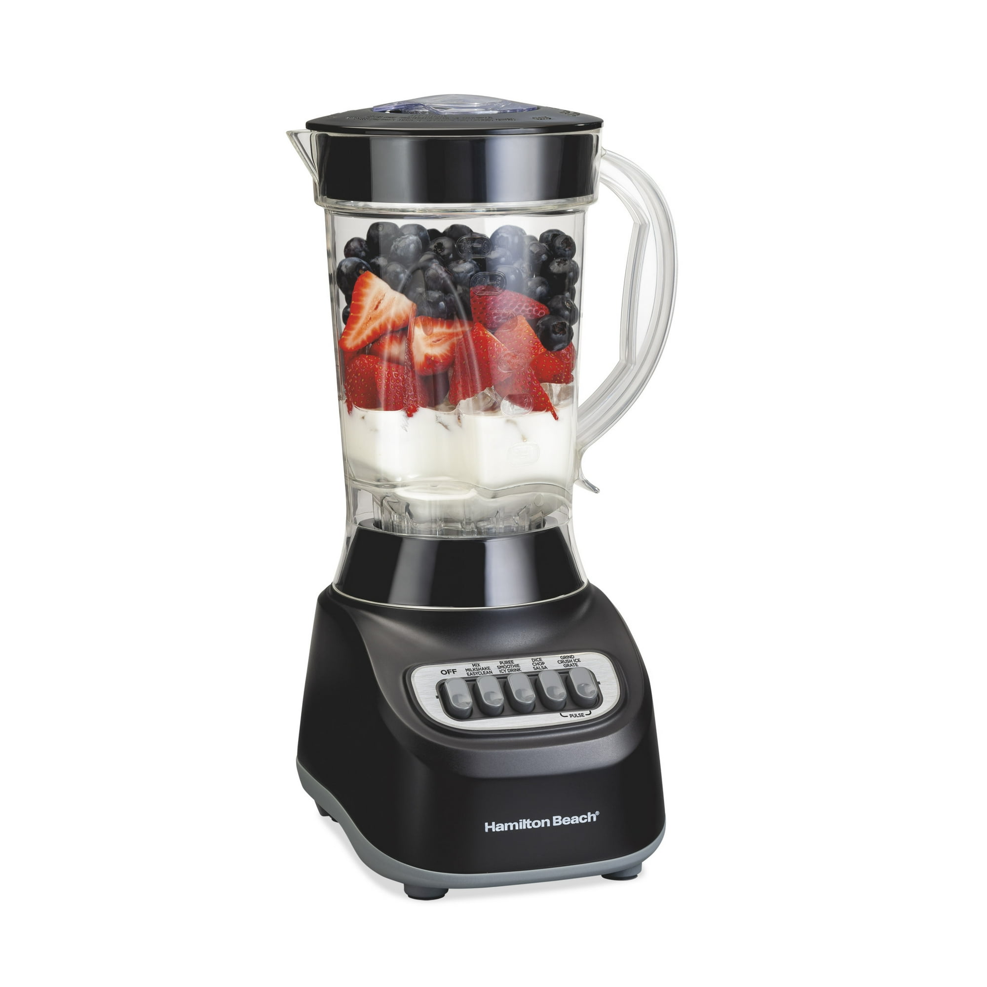 Hamilton Beach Smoothie Blender for Kitchen, 48 oz Jar for Smoothies and Shakes, Black - Hamilton Beach Smoothie Blender for Kitchen, 48 oz Jar for Smoothies and Shakes, Black