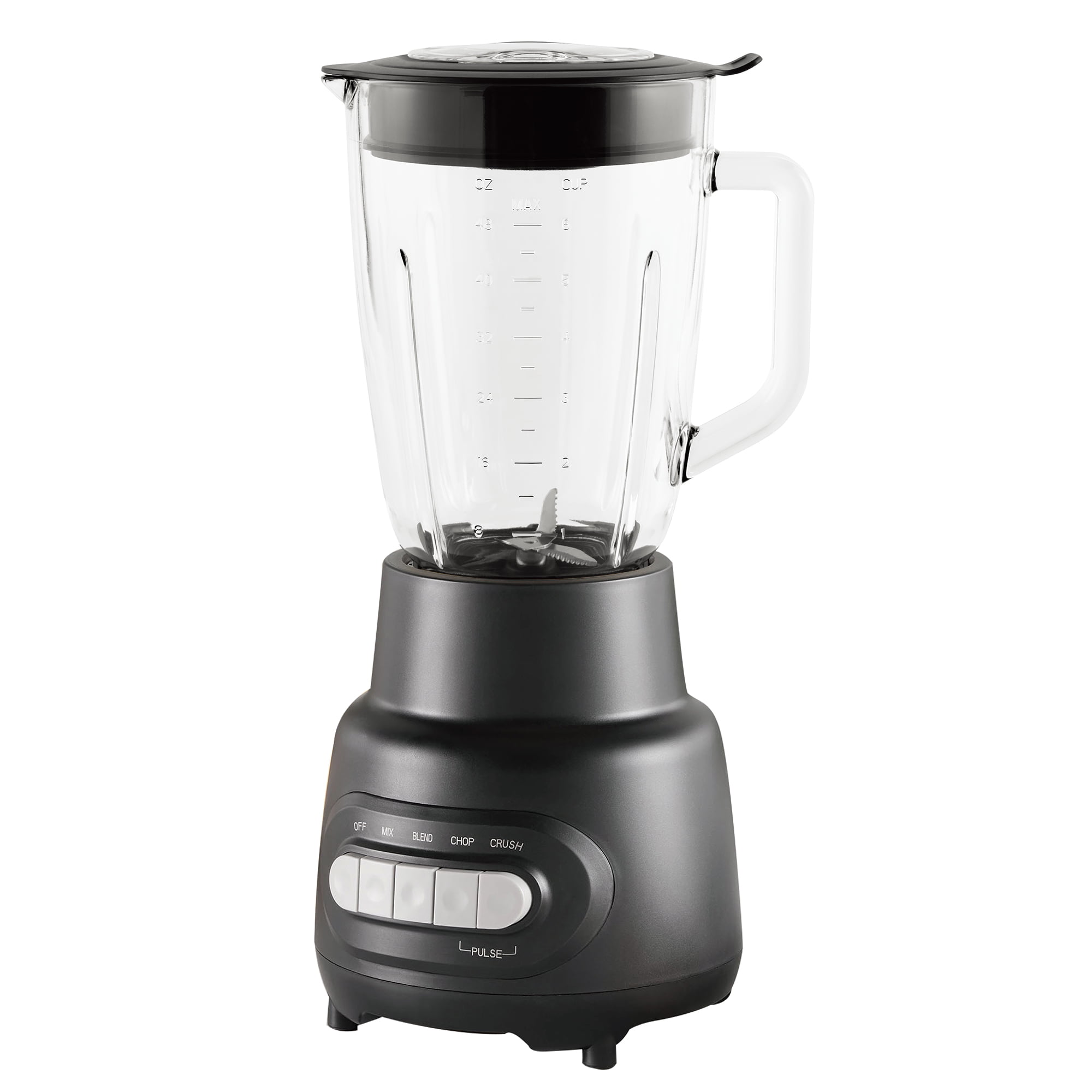 Mainstays 5 - Mainstays 5-Speed Glass Blender with 48 Oz Jar and Ice-Crushing Motor