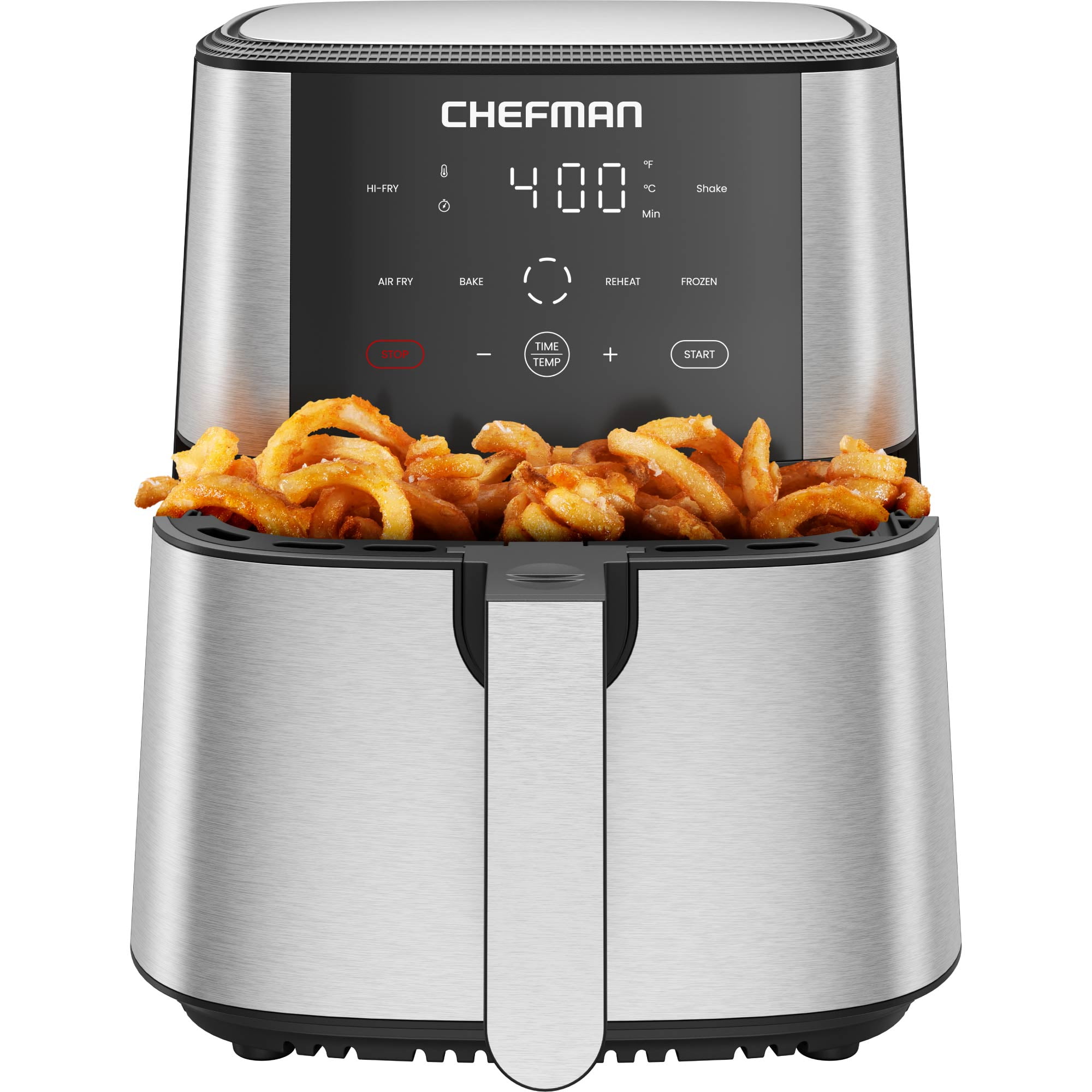 Chefman 6 Qt. Air Fryer 4 Functions w/ Touch Controls, HI - Chefman 6 Qt. Air Fryer 4 Functions w/ Touch Controls, HI-FRY Button, Stainless Steel