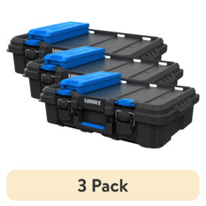 (3 pack) HART Stack System Tool Box with Small Blue Organizer & Dividers, Fits HART's Modular Storage System - (3 pack) HART Stack System Tool Box with Small Blue Organizer & Dividers, Fits HART's Mod