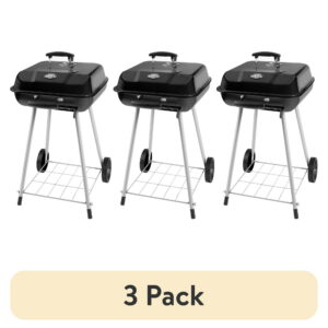 (3 pack) Expert Grill 17.5 Inch Charcoal Grill with Wheels and Adjustable Dampers - (3 pack) Expert Grill 17.5 Inch Charcoal Grill with Wheels and Adjustable Dampers