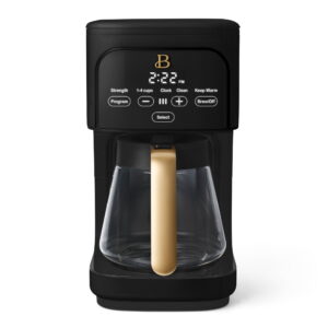 Beautiful 12 cup Programmable Coffee Maker, Black Sesame by Drew Barrymore - Beautiful 12 cup Programmable Coffee Maker, Black Sesame by Drew Barrymore