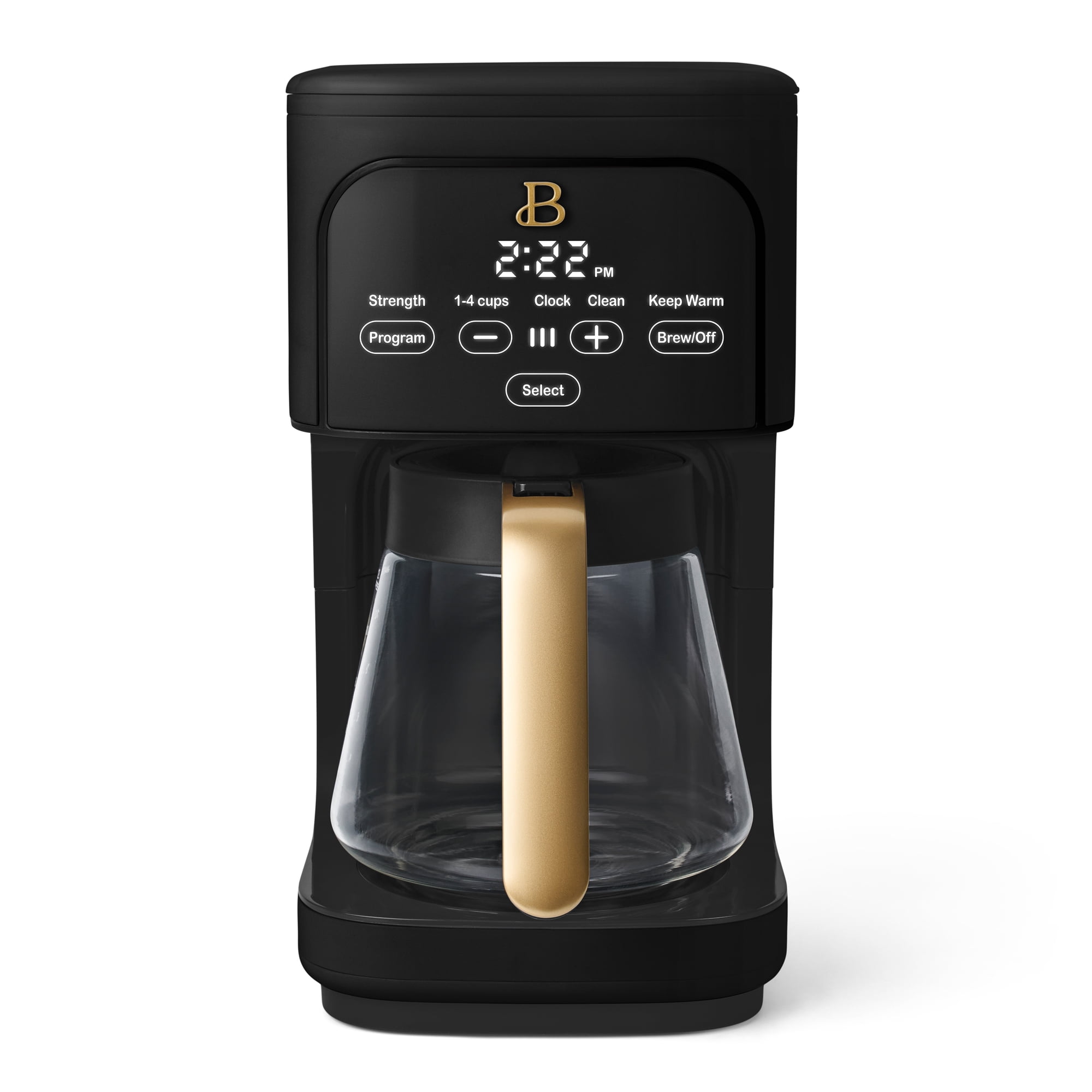 Beautiful 12 cup Programmable Coffee Maker, Black Sesame by Drew Barrymore - Beautiful 12 cup Programmable Coffee Maker, Black Sesame by Drew Barrymore