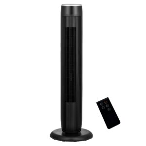 Mainstays 36 - Mainstays 36-Inch Tower Fan with 3-Speed Settings and Oscillation, Remote, Black, MSWMT24JRV
