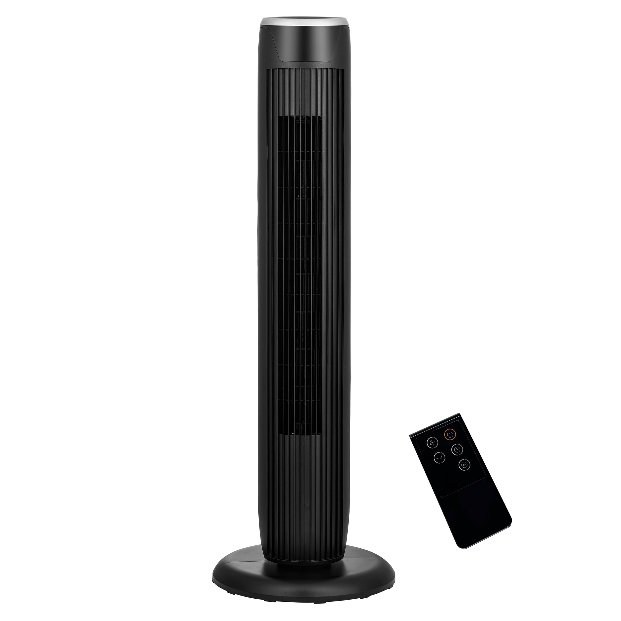 Mainstays 36 - Mainstays 36-Inch Tower Fan with 3-Speed Settings and Oscillation, Remote, Black, MSWMT24JRV