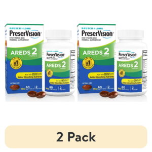 (2 pack) PreserVision AREDS 2 Eye Vitamins and Minerals with Lutein and Zeaxanthin with OCUsorb Softgels, 60 Count - (2 pack) PreserVision AREDS 2 Eye Vitamins and Minerals with Lutein and Zeaxanthin