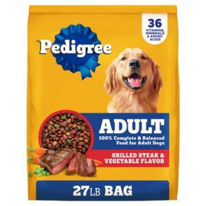 Pedigree Complete Nutrition Adult Dry Dog Food, Grilled Steak & Vegetable Flavor, 27 lb. Bag - Pedigree Complete Nutrition Adult Dry Dog Food, Grilled Steak & Vegetable Flavor, 27 lb. Bag