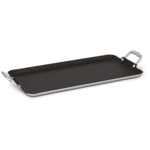 Vasconia 20x11" Nonstick Double Burner Griddle, 100% Aluminum, Oven Safe 450°F, Dishwasher Safe - Vasconia 20x11" Nonstick Double Burner Griddle, 100% Aluminum, Oven Safe 450°F, Dishwasher Safe