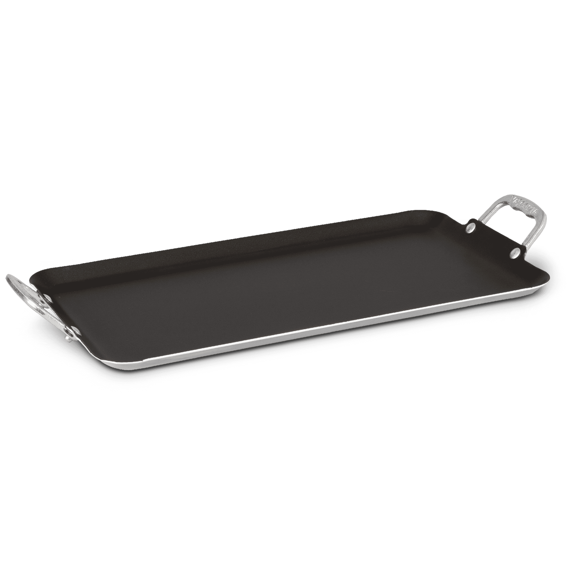 Vasconia 20x11" Nonstick Double Burner Griddle, 100% Aluminum, Oven Safe 450°F, Dishwasher Safe - Vasconia 20x11" Nonstick Double Burner Griddle, 100% Aluminum, Oven Safe 450°F, Dishwasher Safe