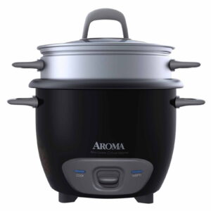 AROMA® 6 - AROMA® 6-Cup (Cooked) / 1.5Qt. Rice & Grain Cooker, Black, New, ARC-743-1NGB