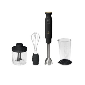 Beautiful 2 - Beautiful 2-Speed Immersion Blender with Chopper & Measuring Cup, Black Sesame by Drew Barrymore