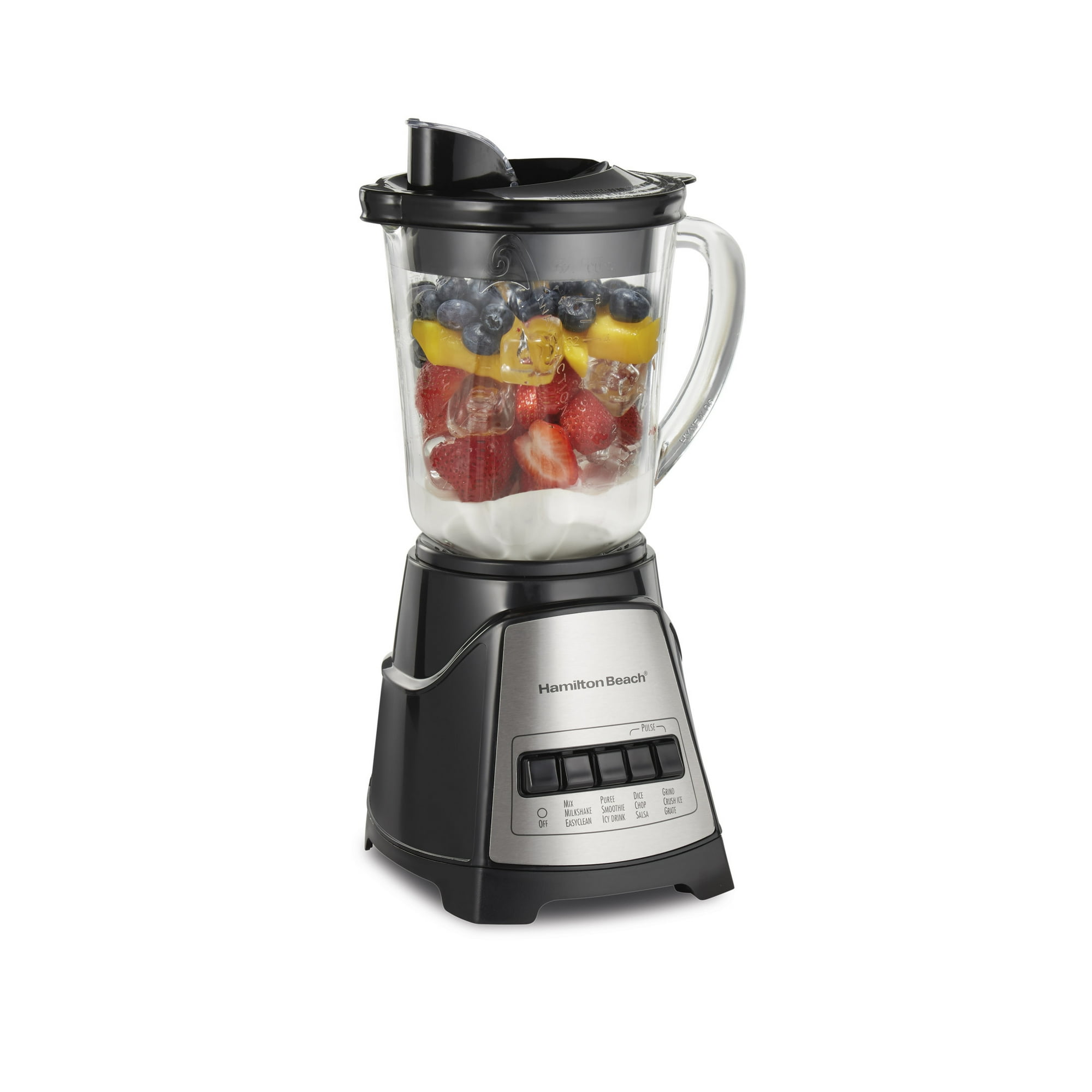 Hamilton Beach Power Elite Smoothie Blender for Kitchen, 40 oz Jar for Smoothies and Shakes, Black - Hamilton Beach Power Elite Smoothie Blender for Kitchen, 40 oz Jar for Smoothies and Shakes, Black