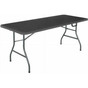 Cosco 6 Foot Premium Folding Table, Black - Cosco 6 Foot Premium Folding Table, Black