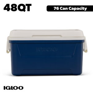 Igloo 48 QT Laguna Hard Sided Ice Chest Cooler, Navy - Igloo 48 QT Laguna Hard Sided Ice Chest Cooler, Navy