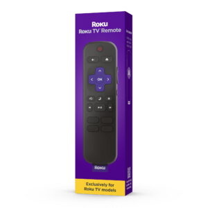Roku TV Remote Control - Roku TV Remote Control - Simple Setup & App Shortcuts - Compatible with Roku TV models ONLY - Black
