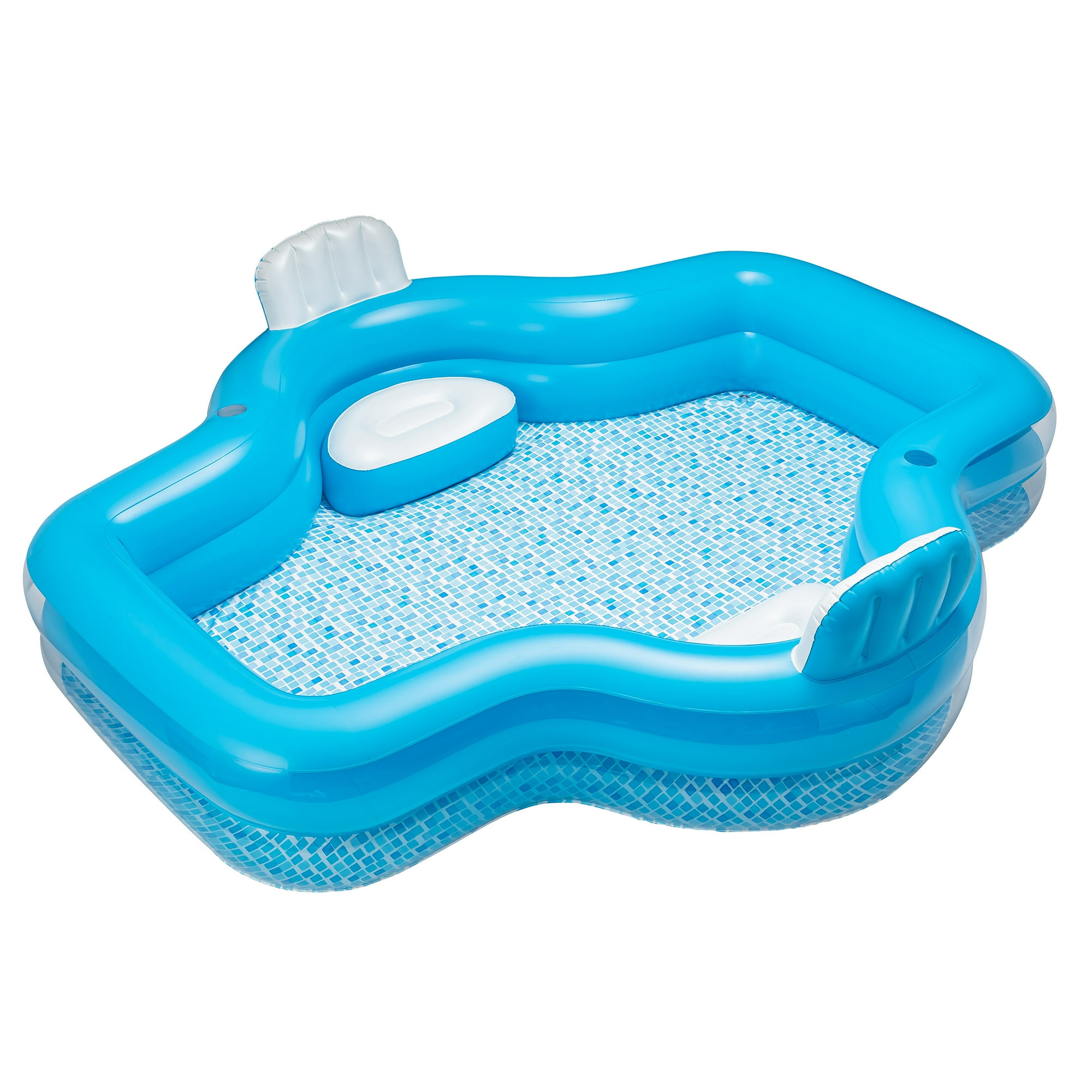 Bluescape Blue Grand Luxe Inflatable Family Swimming Pool, 2 Seats, Age 6 & up - Bluescape Blue Grand Luxe Inflatable Family Swimming Pool, 2 Seats, Age 6 & up