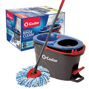 O - O-Cedar RinseClean Spin Mop With 2-Tank System and Microfiber Mop Head