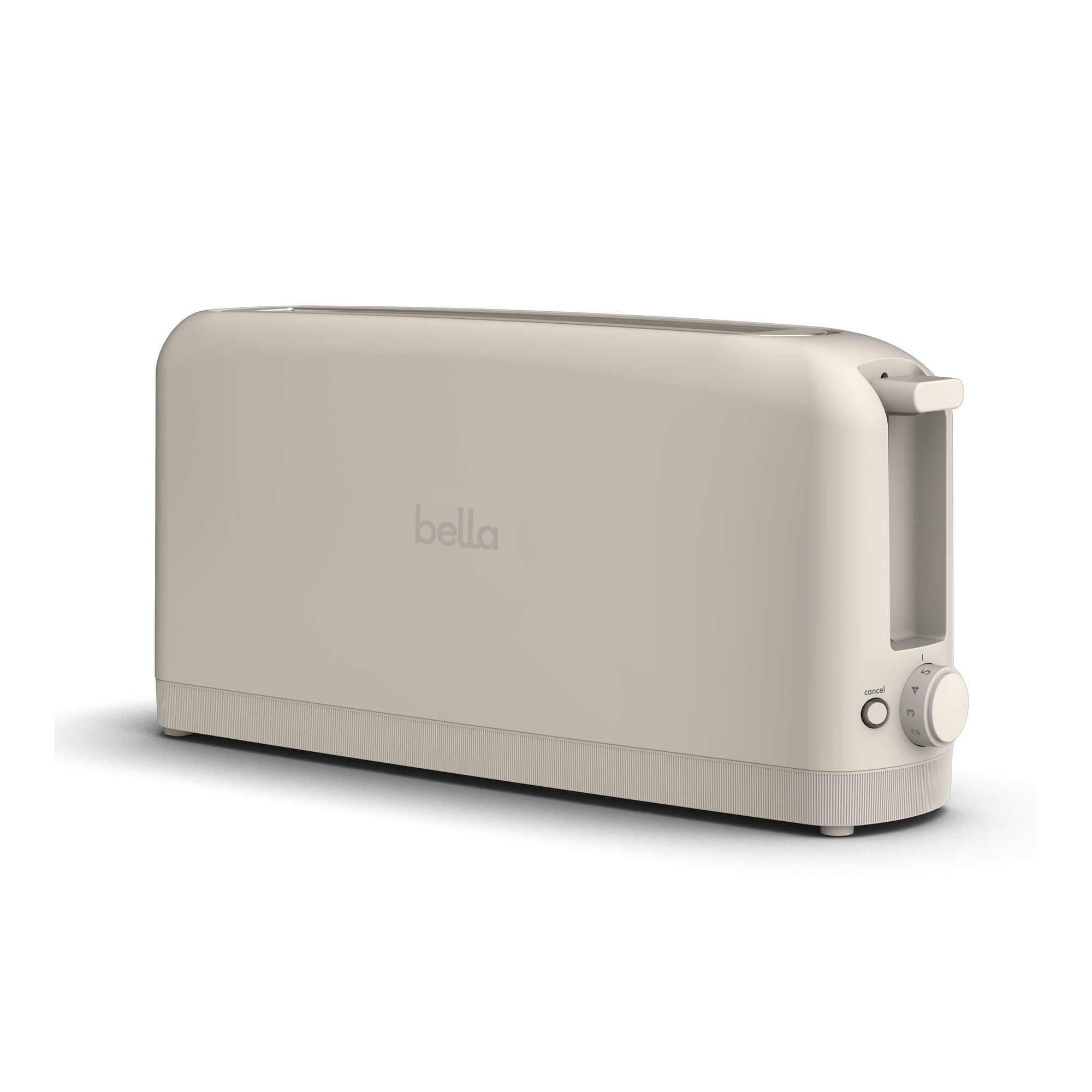 bella 2 - bella 2-Slice Slim Toaster with Extra Long Slot, 6 Setting Shade Control with Reheat & Cancel Buttons, Oatmilk