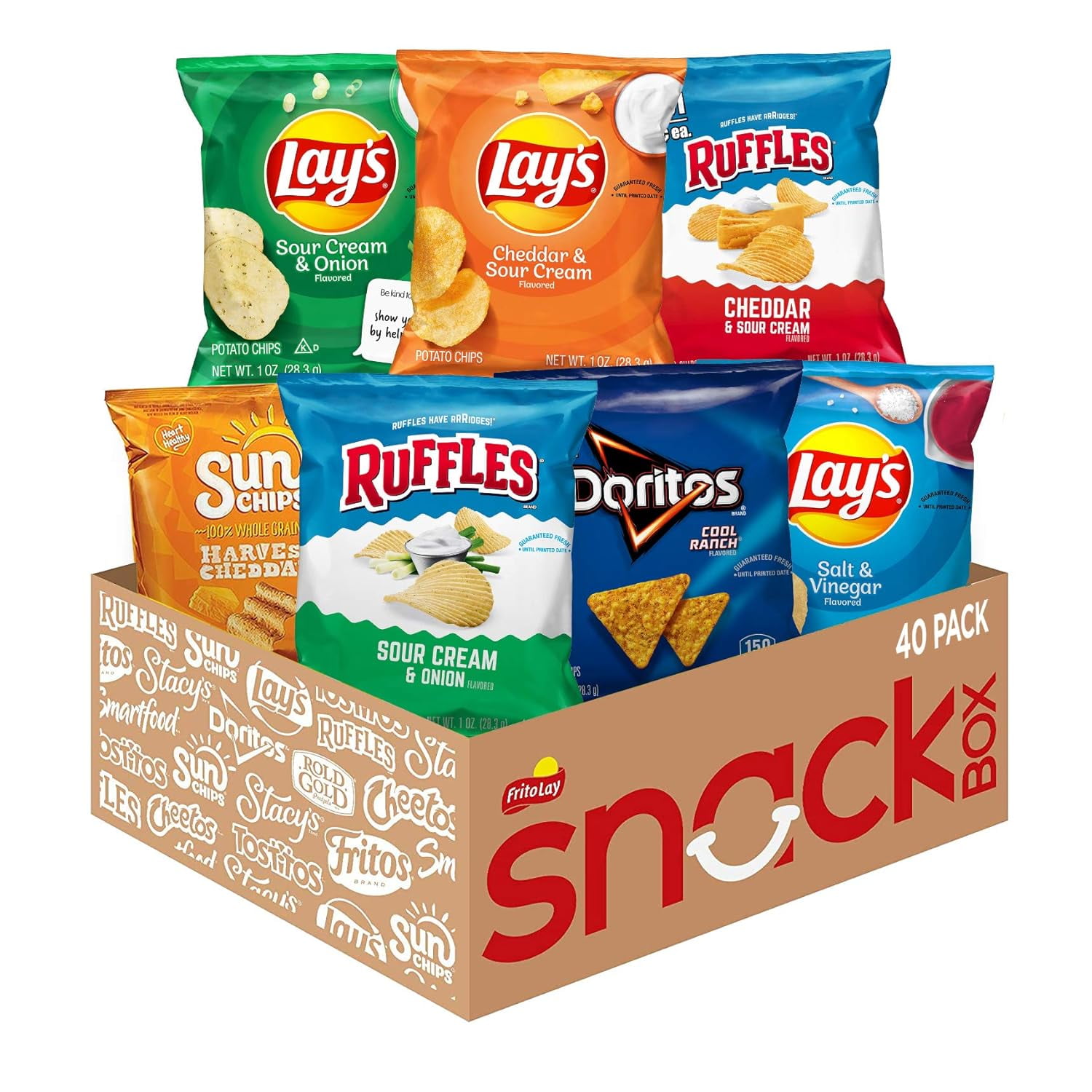 Frito - Frito-Lay Tangy Favorites Mix, Variety Pack Snack Chips, 1 oz Bags, 40 Count Multipack