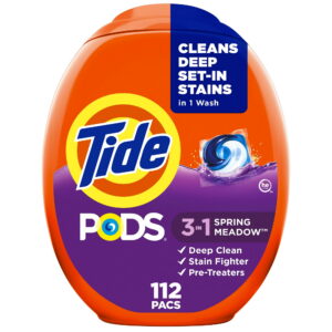 Tide PODS Liquid Laundry Detergent Packs, Spring Meadow Scent, 112 Count - Tide PODS Liquid Laundry Detergent Packs, Spring Meadow Scent, 112 Count