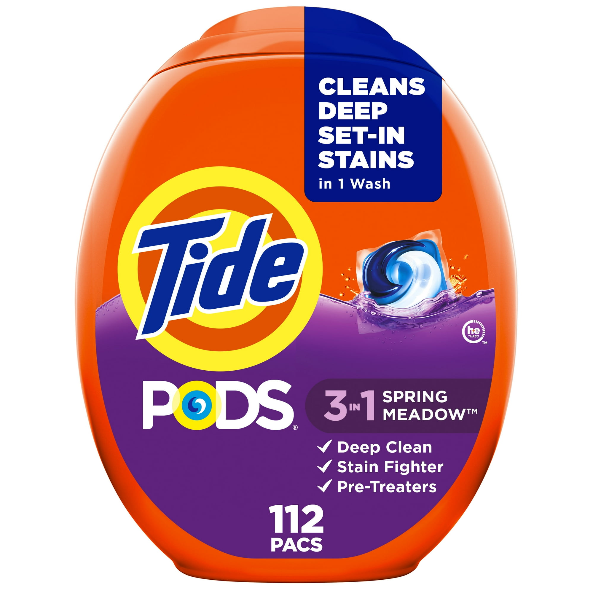 Tide PODS Liquid Laundry Detergent Packs, Spring Meadow Scent, 112 Count - Tide PODS Liquid Laundry Detergent Packs, Spring Meadow Scent, 112 Count
