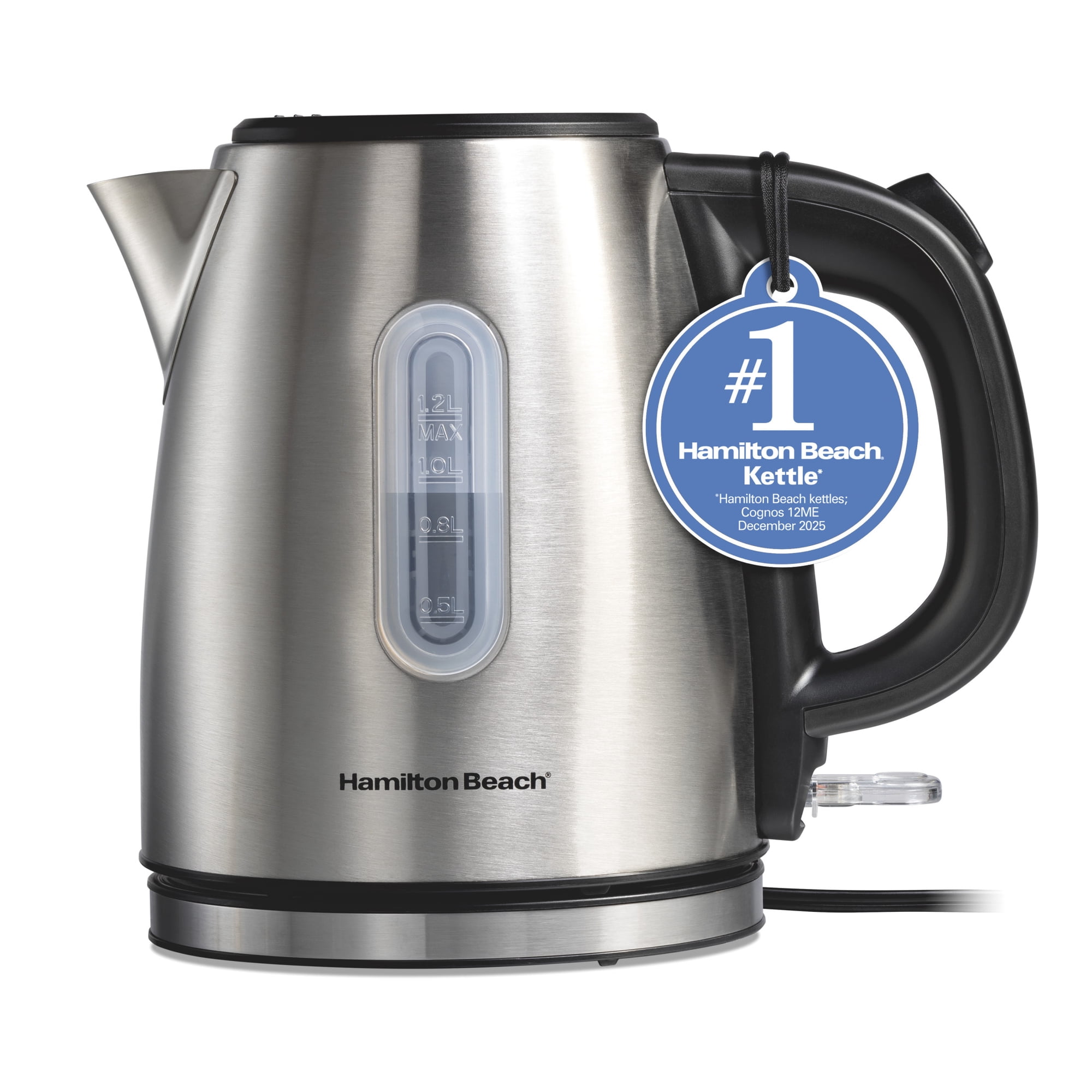 Hamilton Beach Stainless Steel Electric Kettle, Tea & Water Kettle, 1.2L, with Ultra - Hamilton Beach Stainless Steel Electric Kettle, Tea & Water Kettle, 1.2L, with Ultra-Fast Heating & Auto Shutoff